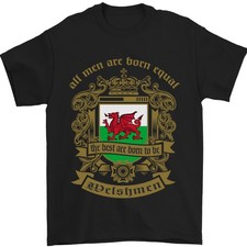 Tutti Uomo Sono Nato Equal Welshmen Galles Gallese T-Shirt 100% Cotone