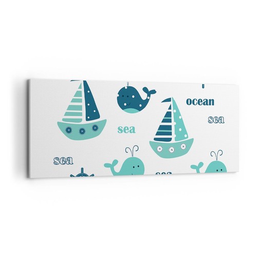 Quadro tela 120x50cm balene - quadro,