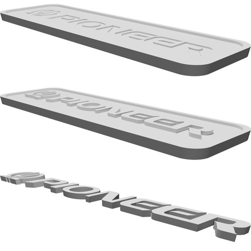 Targhetta logo pioneer - targhetta, stile