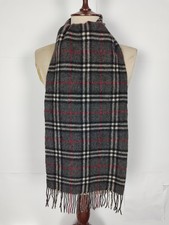 Sciarpa sciarpa invernale Burberry originale vintage nova check grigio 100% lana di agnello