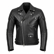 Giacca in pelle nera da