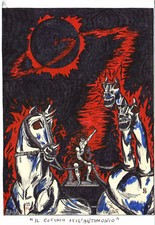 MARIO MANZONI SALA - Il Cocchio dell'Antimonio - Disegno Originale su Carta