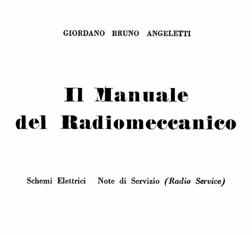 Manuale del radiomeccanico - del,