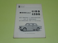 DATI PRINCIPALI E CARATTERISTICHE DATI DI MONTAGGIO FIAT 1100-1200 CABRIOLET (S)