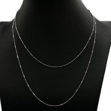 Collana catenina lunga 90cm sautoir vintage anni 60 in argento 925 Made in Italy