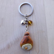 Portachiavi coscia prosciutto crudo  creato in fimo