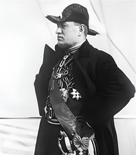 Foto bianco nero duce benito - foto, e