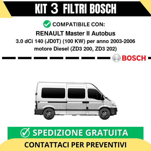 Kit bosch filtri tagliando - kit,