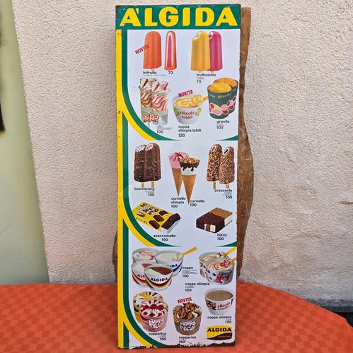 Insegna tabella gelati algida - tabella,