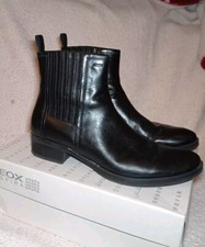 STIVALETTI POLACCHINO GEOX N. 40 VERA PELLE NERO - COME NUOVI