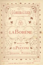 PUCCINI Giacomo. LA BOHÈME