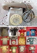 gr3- TELEFONO FISSO SIP A DISCO, COLORE GRIGIO, anni 70 e altri vintage