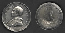 MONETA/MEDAGLIA LEONE XIII 50° ANNIVERSARIO SACERDOZIO ARGENTO