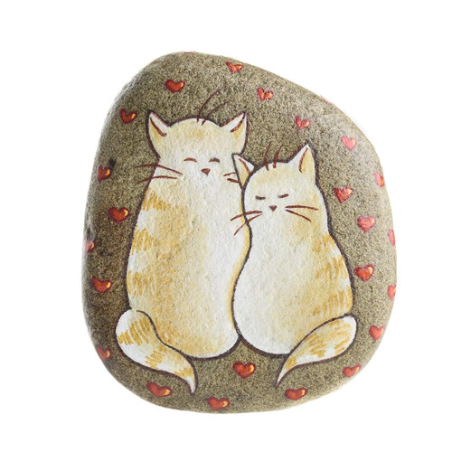 Gatti innamorati sasso - gatti, innamorati,