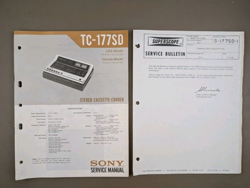 Sony 177sd stereo - tc-177sd,