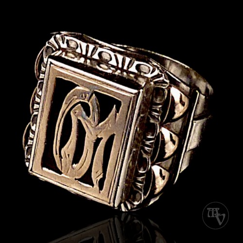 Anello sigillo iniziali - anello,
