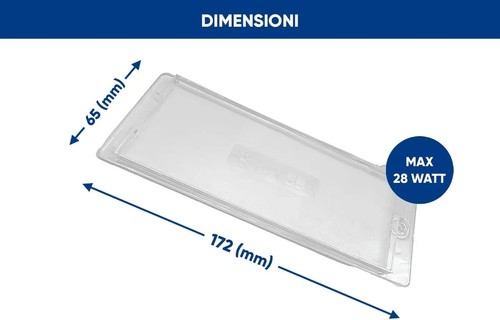 Plafoniera 5 cm - 6,5, cappa