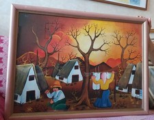 Quadro in arte Naif "Paesaggio