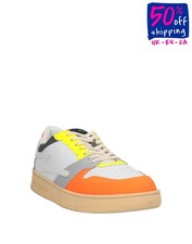 RRP€276 METAL GIENCHI Sneakers in pelle US9 UK8 EU42 Flat Low Top Made in Italy