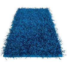 Tappeto Shaggy Blu Moderno -
