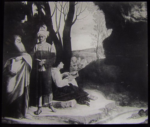 Glass magic lantern slide - glass,
