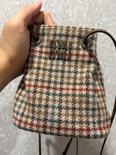 Borsa tracolla miu check - miu,