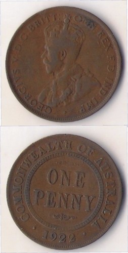 Australia penny 1922 - 1,