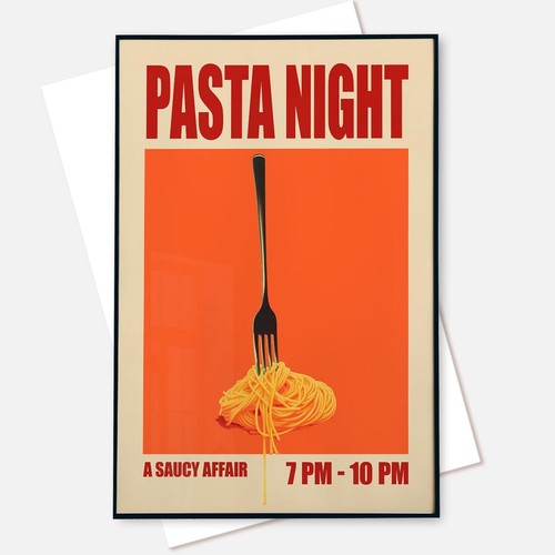 Stampa pasta notte retro - stampa,