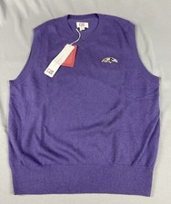 Cutter & Buck Maglione Gilet Golf Baltimore Ravens Lana Scollo a V Piccolo Viola $90