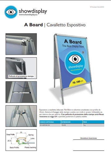 Espositore cavalletto in - a,