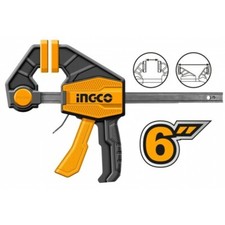 Morsetto Sgancio Rapido Professionale a Scatto 63x150mm da Falegname Legno INGCO