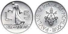 Vaticano - Vaticano 5 Lire