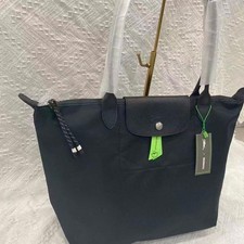 Borsa donna LONGCHAMP Pliage Energy manico superiore taglia L tela nera mai usata