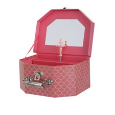 Cofanetto portagioie ballerina carillon rosa rosa