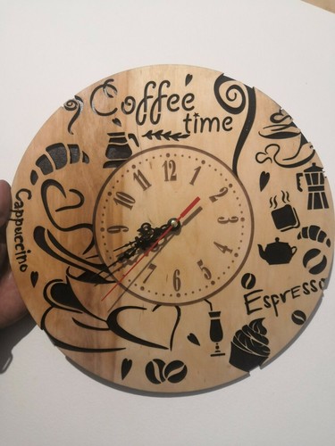 Orologio parete tema caffè - orologio,