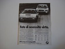advertising Pubblicità 1980 BMW M1 e M 535 i