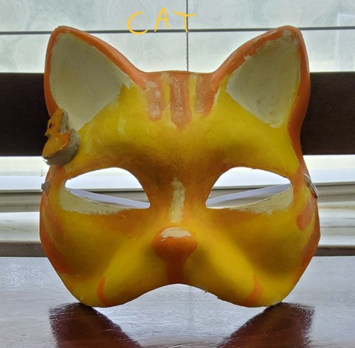 Maschera viso gatto dipinta - , a