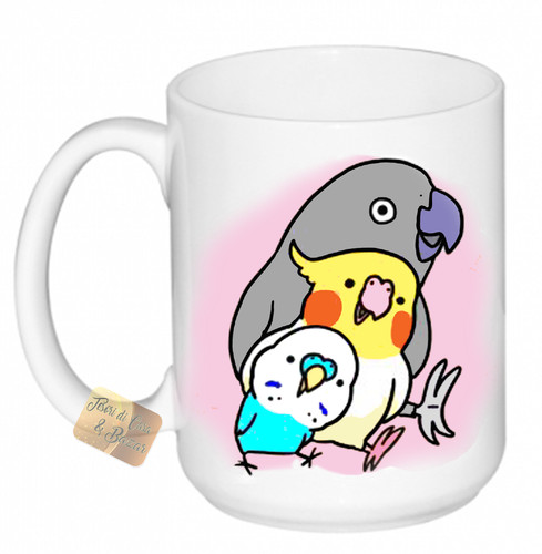 Tazza latte mug pappagalli - tazza,