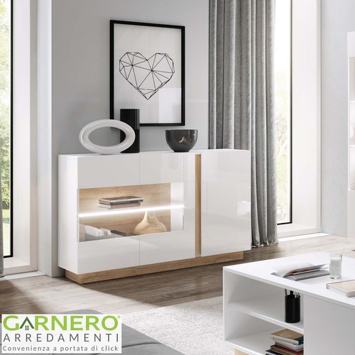 Credenza moderna bianca - 3, ante