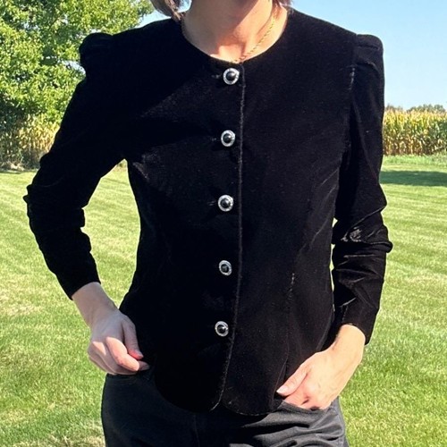 Giacca velluto nero leslie fay - giacca,