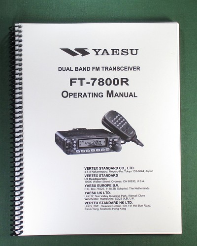 Yaesu 7800r manuale - yaesu, ft-7800r