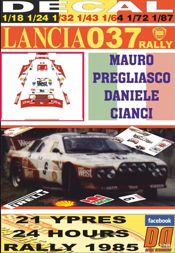 Decal lancia 037 - decal, rally