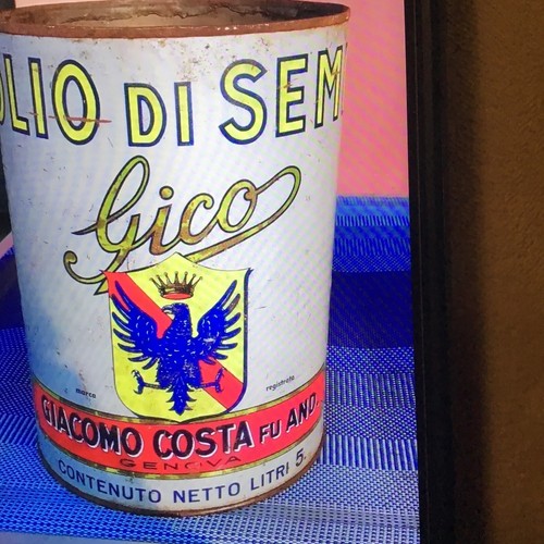 Bidone latta epoca - , olio