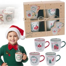 Set di 4 tazze natalizie da
