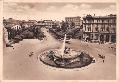 Cartolina roma piazza esedra - piazza,