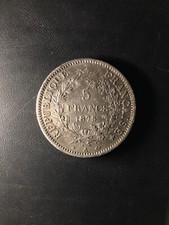 Francia 1875 5 franchi argento silver coin moneta rara Repubblica Francese