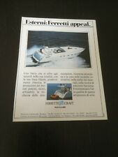 1988 FERRETTI CRAFT ALTURA 47 BARCA IMBARCAZIONE VINTAGE AD PUBBLICITA