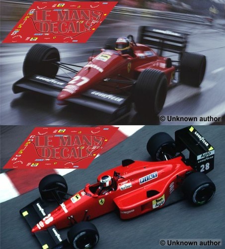 Decals ferrari f187 88c monaco - ferrari,