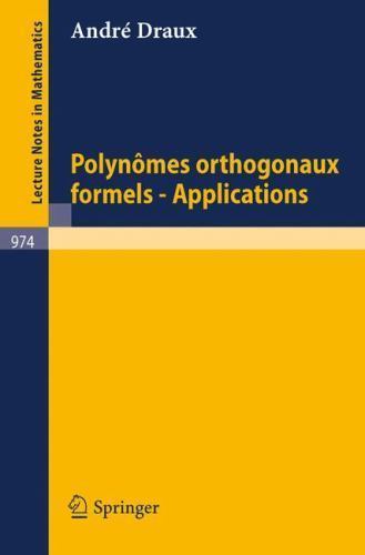 Polynomes orthogonaux formels - polynomes,