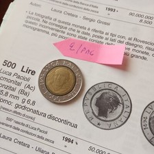 moneta da 500 lire del 1994